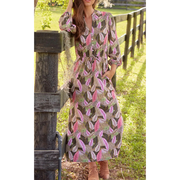 CABANA LIFE Myers Button Down Maxi Dress With UPF 50+-Size Small -NWT - Picture 3 of 12